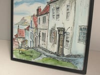 Image 2 of 1960s Watercolour Painting, Houses by Sea by R W G Adams in Frame Sized 14 1/2 x 10 1/2 ins        