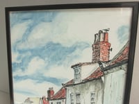 Image 3 of 1960s Watercolour Painting, Houses by Sea by R W G Adams in Frame Sized 14 1/2 x 10 1/2 ins        
