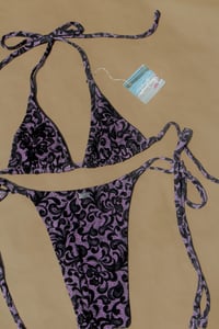 Image 4 of ♲ Black Lace Bikini Set -  M Top / L Bottom