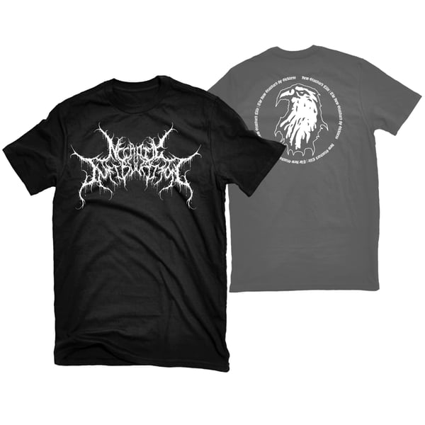 Image of NECROTIC INFIBULATION "WHITE LOGO" T-SHIRT
