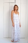 Long Tie Back Slip Dress Small Floral