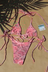 Image 4 of ♲ Pink Paisley Bikini Set - M Top / L Bottom