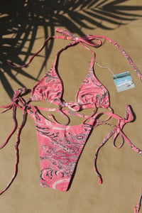 Image 4 of ♲ Pink Paisley Bikini Set - M Top / L Bottom 