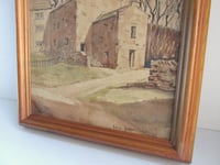 Image 4 of 1940s Watercolour Painting, Farmhouse by George Jackson, Framed Size 16 x 13 ins             