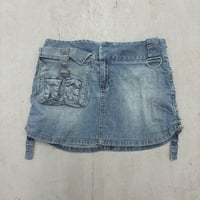 Image 1 of guess denim cargo skirt