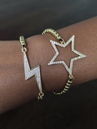 Image 1 of Star or Lightning Bolt Bracelets, Cubic Zirconia