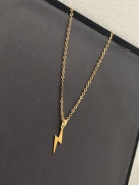 Image 7 of Gold Stainless Steel Lightning Bolt Necklace