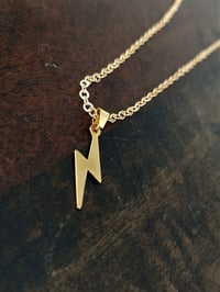 Image 9 of Gold Stainless Steel Lightning Bolt Necklace