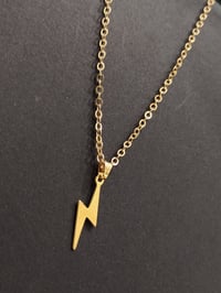 Image 6 of Gold Stainless Steel Lightning Bolt Necklace