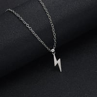 Image 3 of Gold Stainless Steel Lightning Bolt Necklace