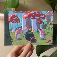 Image 2 of Little Mushroom Chefs Print