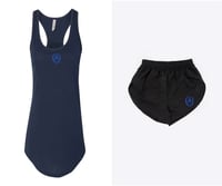 Image 4 of Women's Gathered Racerback Tank Tank Top and Nylon Taffeta Short Collection | Black