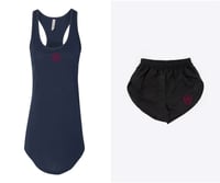 Image 3 of Women's Gathered Racerback Tank Tank Top and Nylon Taffeta Short Collection | Black