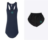 Image 5 of Women's Gathered Racerback Tank Tank Top and Nylon Taffeta Short Collection | Black