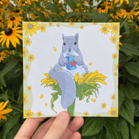 Image 1 of Sunflower Squirrel Print