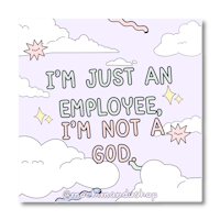 Image 2 of I Just Work Here Die Cut Stickers