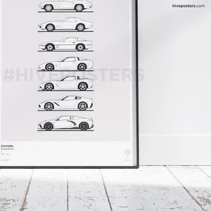 Corvette Generations Evolution Poster