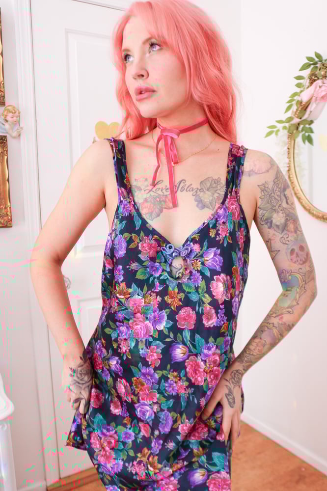 Image of 90s Adonna Rich Floral Print Nightgown (M-L) please read size