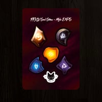 FFXIV Melee Jobstones Sticker Sheet