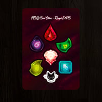 FFXIV Ranged DPS Jobstones Sticker Sheet