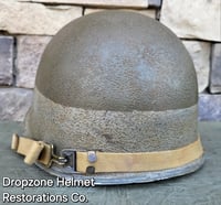 Image 6 of WWII NAVY Helmet U.S.N. Medic D-Day Normandy. M-1 Type Helmet.
