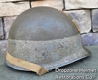 Image 2 of WWII NAVY Helmet U.S.N. Medic D-Day Normandy. M-1 Type Helmet.