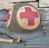 Image 5 of US Army Helmet, 4-Panel Medic. M1 Type Helmet. 