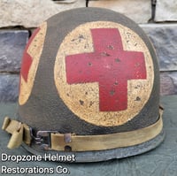 Image 6 of US Army Helmet, 4-Panel Medic. M1 Type Helmet. 