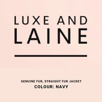 Straight Fur Jacket - Navy 