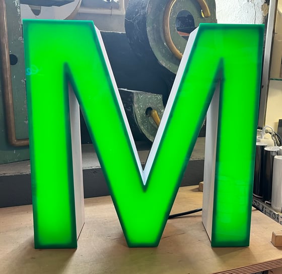 Image of 'M' Vintage Neon Sign