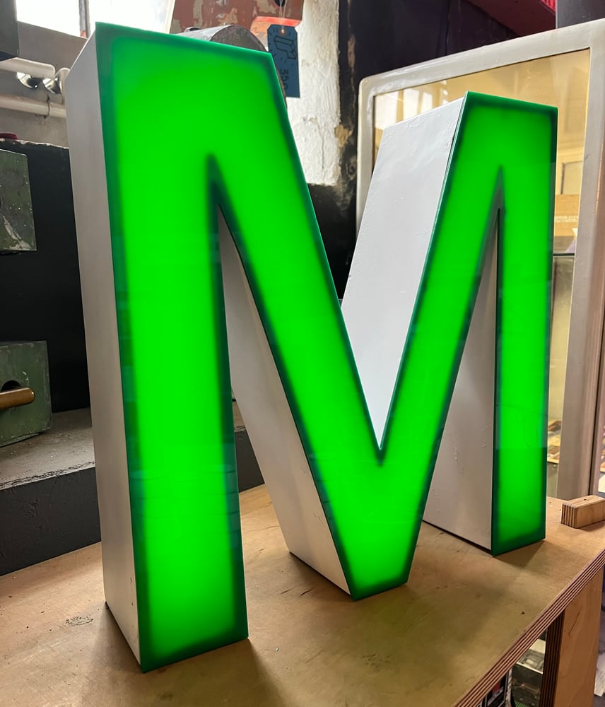 Image of 'M' Vintage Neon Sign