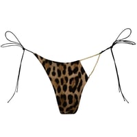 Image 1 of BROWN LEOPARD CHAINZ BIKINI BOTTOM