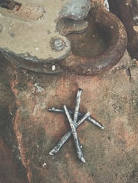 Image 3 of HAND CARVED sterling silver TWANA Witch pendant, necklace oxidized silver Darkwood, occult