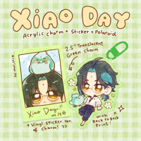 Xiao day acrylic charm bundle set