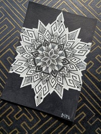 Image 1 of 3/6 Original Mandala drawing A5 size 