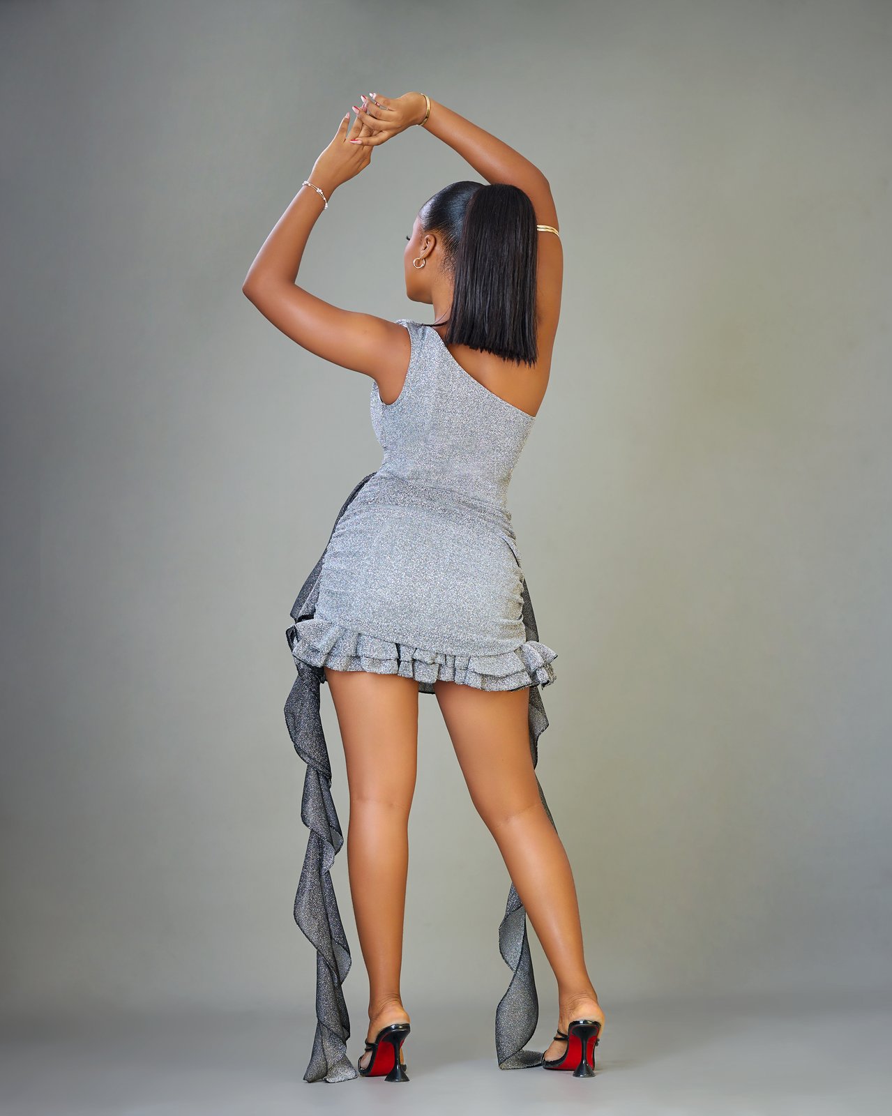 Glitz and Glam Mini Dress Silver | Mo's clothing