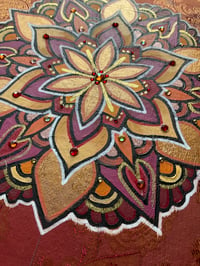 Image 2 of 8" x 8" original mandala artwork on silk canvas board