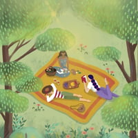 Image 1 of Picnic Girls A5 art print 