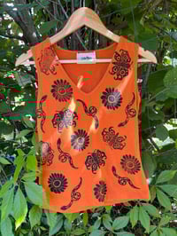 Image 1 of Patchwork Top in Orange L