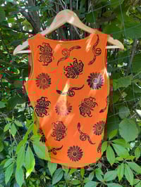 Image 2 of Patchwork Top in Orange L