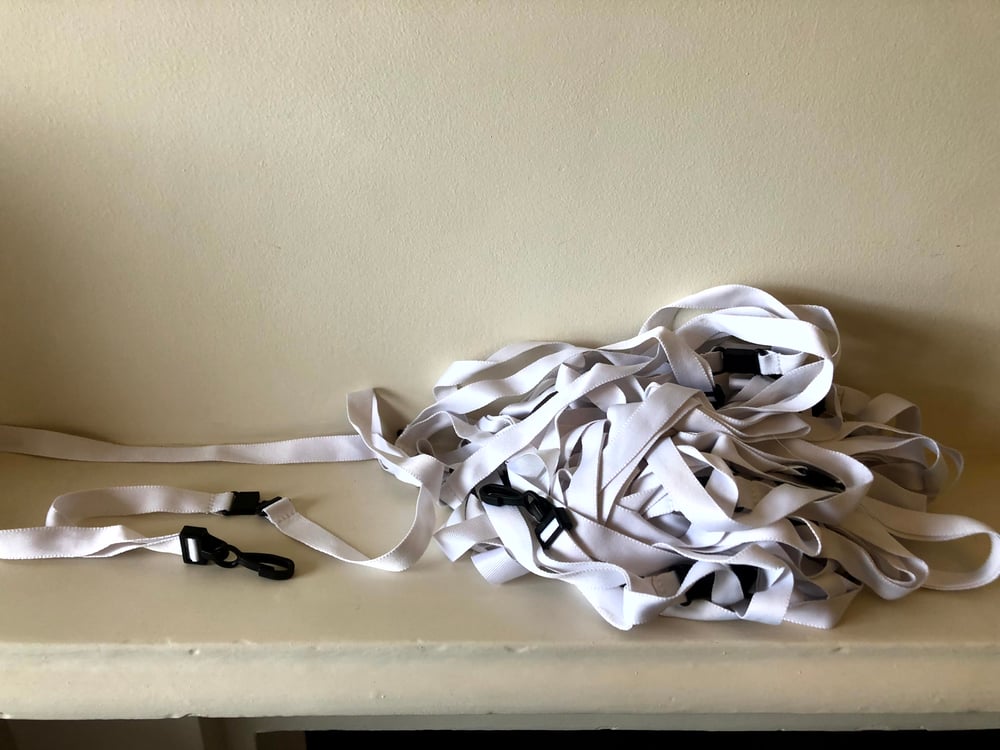 Image of White Lanyards - Pack of 10