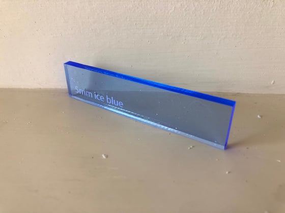 Image of 5mm Ice Blue Fluorescent Acrylic sheets *Clearance*