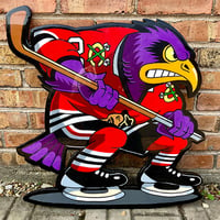 " Ice Hawkey" wood cutout