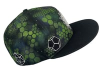 Image 2 of Building Blocks- SNAPBACK - Glow in the dark- hand printed and airbrushed hat 