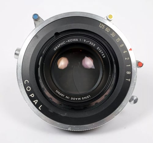 Image of Graphic Kowa 305mm F9 Lens in Copal #3 Shutter (covers 11X14 and more)