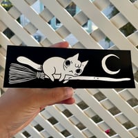 Image 7 of Broom Cat Bumper Sticker