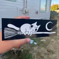 Image 5 of Broom Cat Bumper Sticker
