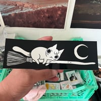 Image 2 of Broom Cat Bumper Sticker