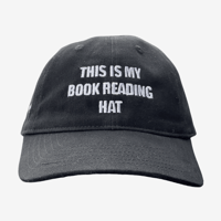 Image 1 of "This is my book reading hat" hat