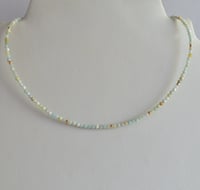 Image 2 of Tiny Gemstone Necklace, Amazonite 